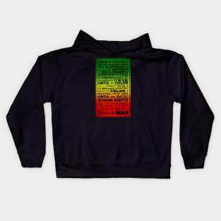 Haile Selassie War Speech Rasta Colors Kids Hoodie